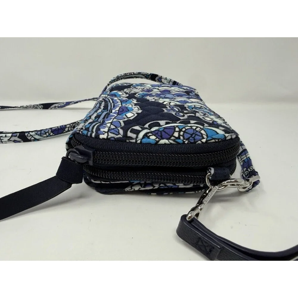 Vera Bradley Deep Night Paisley Smartphone Wristlet Crossbody Wallet Blue